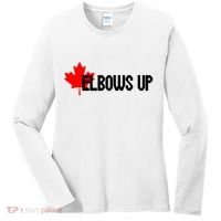 Elbows Up Canada True North Strong and Free Proud Canadian Women's Long Sleeve Shirt thumb 0