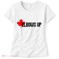 Elbows Up Canada True North Strong and Free Proud Canadian Women's T-Shirt thumb 0