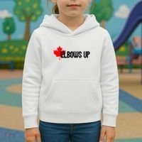 Elbows Up Canada True North Strong and Free Proud Canadian Kids Hoodie thumb 3