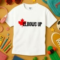 Elbows Up Canada True North Strong and Free Proud Canadian Kids T-Shirt thumb 3