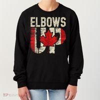 Elbows Up Canada Canadian Flag Retro Elbows Up Women's Sweatshirt thumb 0