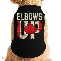 Elbows Up Canada Canadian Flag Retro Elbows Up Doggie Tank thumb 0
