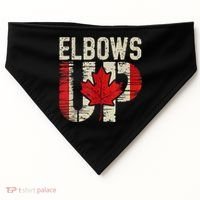 Elbows Up Canada Canadian Flag Retro Elbows Up USA-Made Doggie Bandana thumb 0