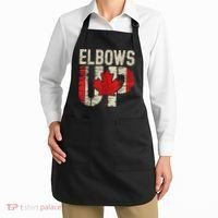 Elbows Up Canada Canadian Flag Retro Elbows Up Apron thumb 2