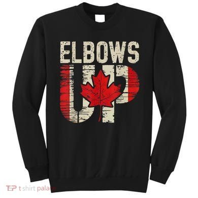 Elbows Up Canada Canadian Flag Retro Elbows Up Sweatshirt