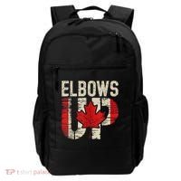 Elbows Up Canada Canadian Flag Retro Elbows Up Backpack thumb 0