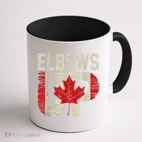 Elbows Up Canada Canadian Flag Retro Elbows Up Coffee Mug thumb 1