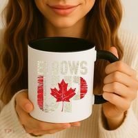 Elbows Up Canada Canadian Flag Retro Elbows Up Coffee Mug thumb 3