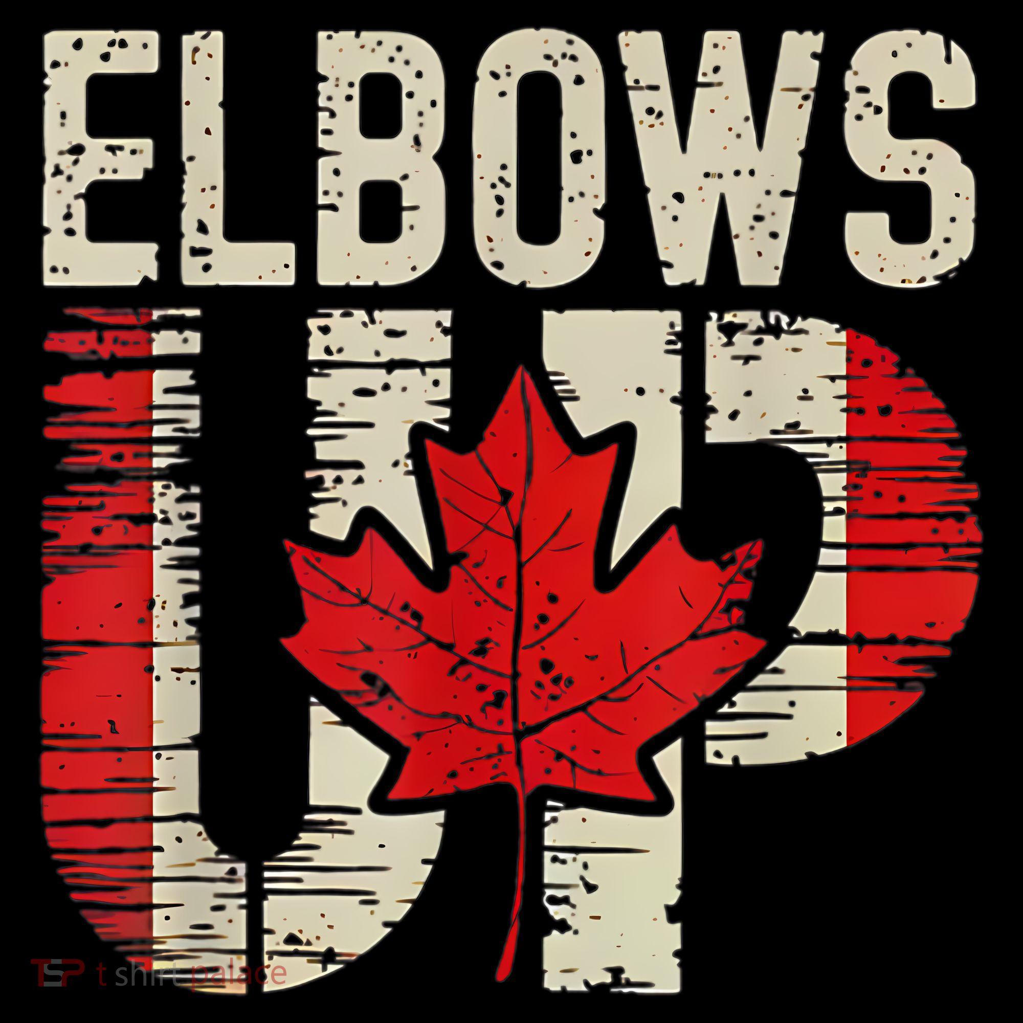 Elbows Up Canada Canadian Flag Retro Elbows Up Women's Hoodie