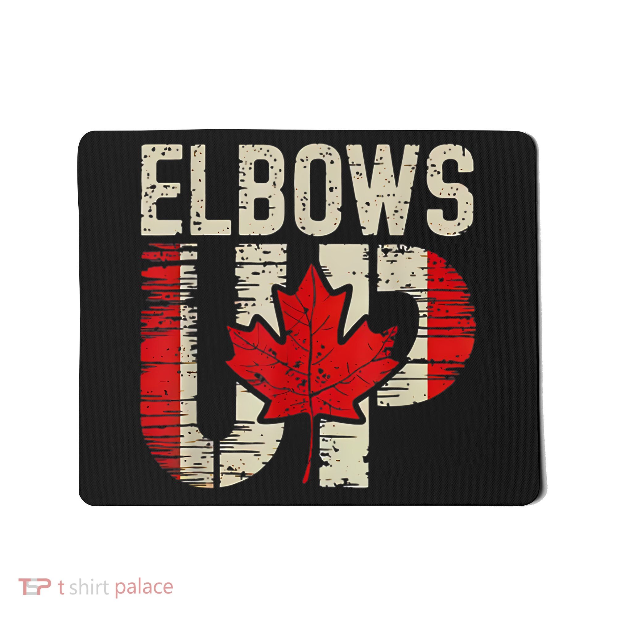 Elbows Up Canada Canadian Flag Retro Elbows Up Mousepad