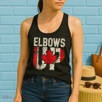 Elbows Up Canada Canadian Flag Retro Elbows Up Women's Tank Top thumb 2