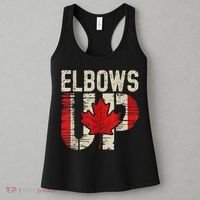 Elbows Up Canada Canadian Flag Retro Elbows Up Women's Tank Top thumb 3