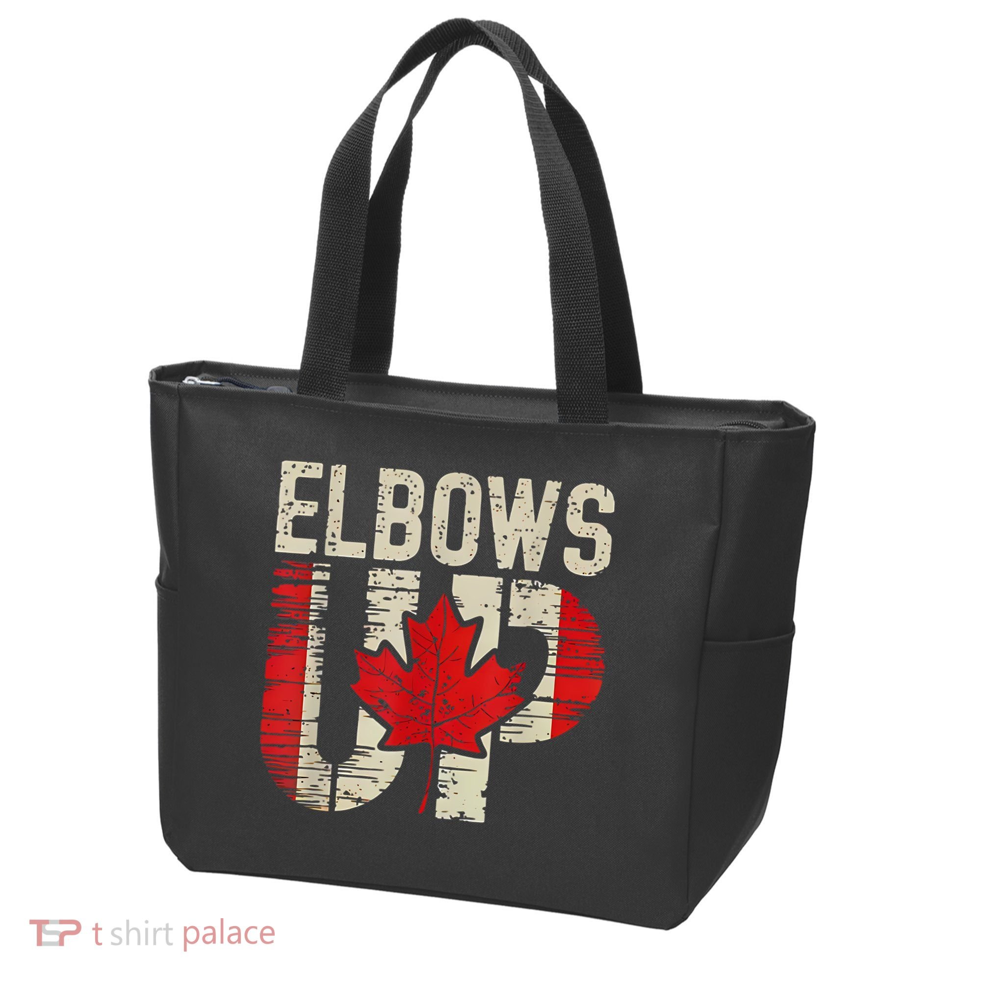 Elbows Up Canada Canadian Flag Retro Elbows Up Tote Bag