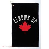 Elbows Up Canada True North Strong And Free Golf Towel thumb 0