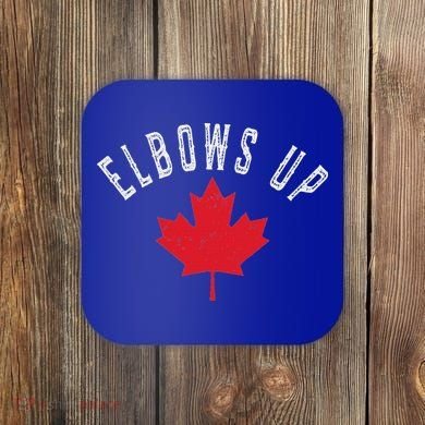 Elbows Up Canada True North Strong And Free Coaster