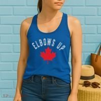 Elbows Up Canada True North Strong And Free Women's Tank Top thumb 2