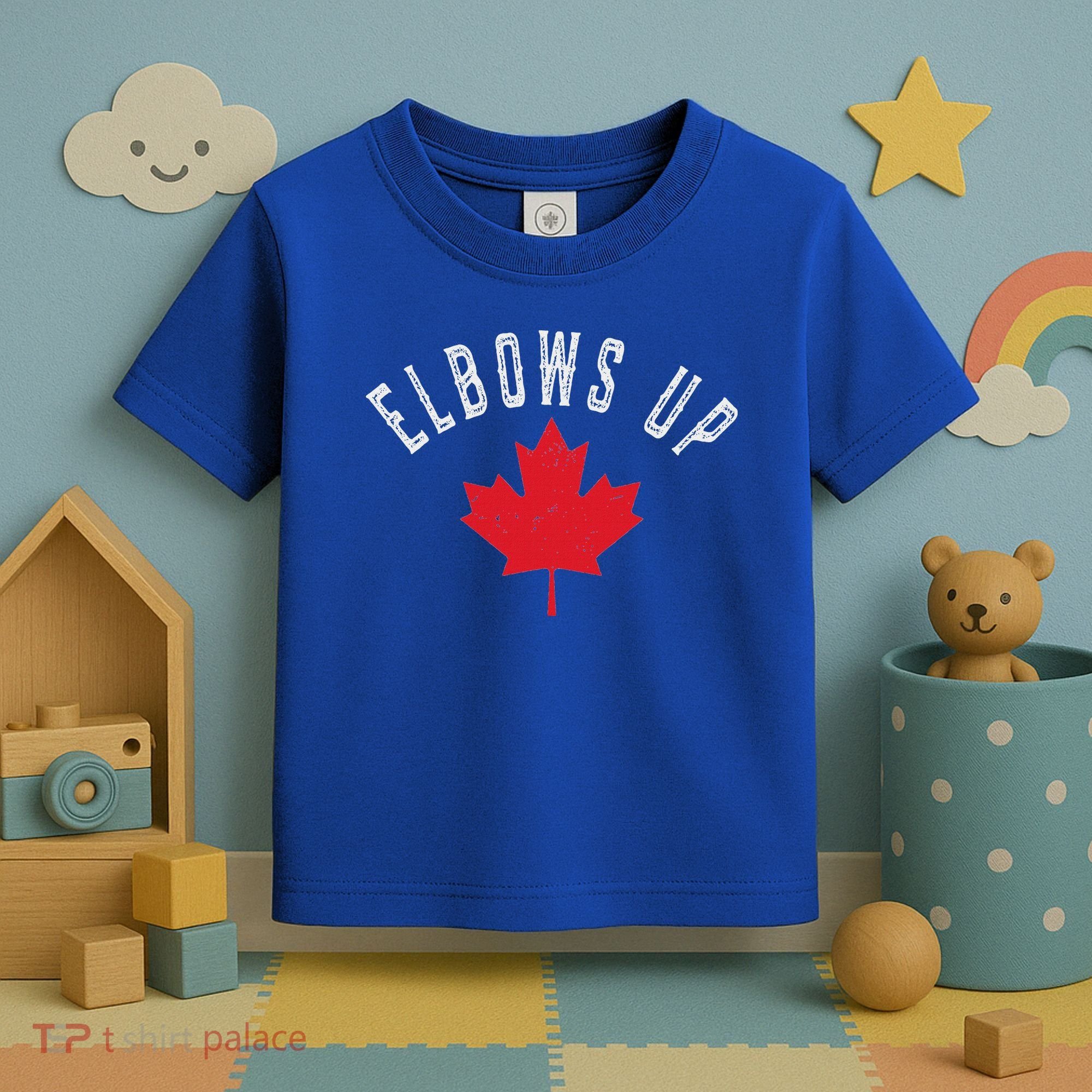 Elbows Up Canada True North Strong And Free Toddler T-Shirt