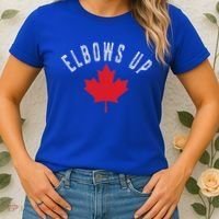 Elbows Up Canada True North Strong And Free Women's T-Shirt thumb 2