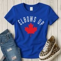 Elbows Up Canada True North Strong And Free Women's T-Shirt thumb 3
