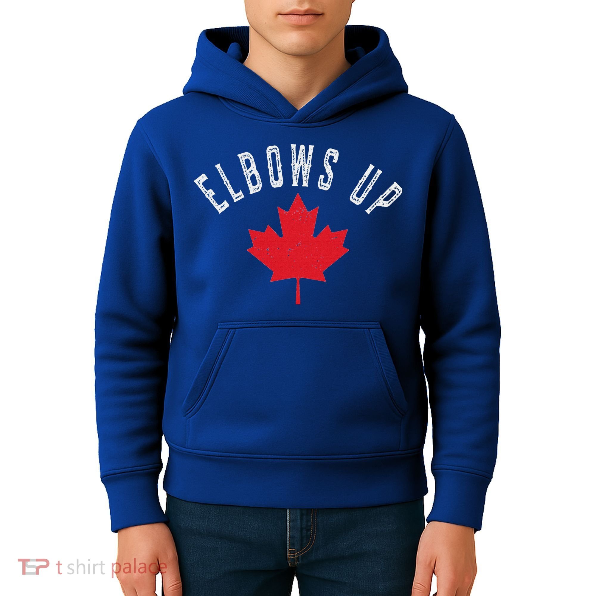 Elbows Up Canada True North Strong And Free Kids Hoodie