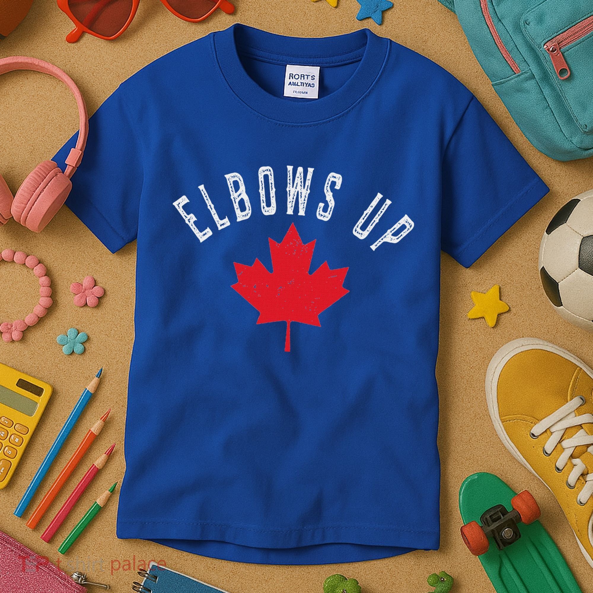 Elbows Up Canada True North Strong And Free Kids T-Shirt
