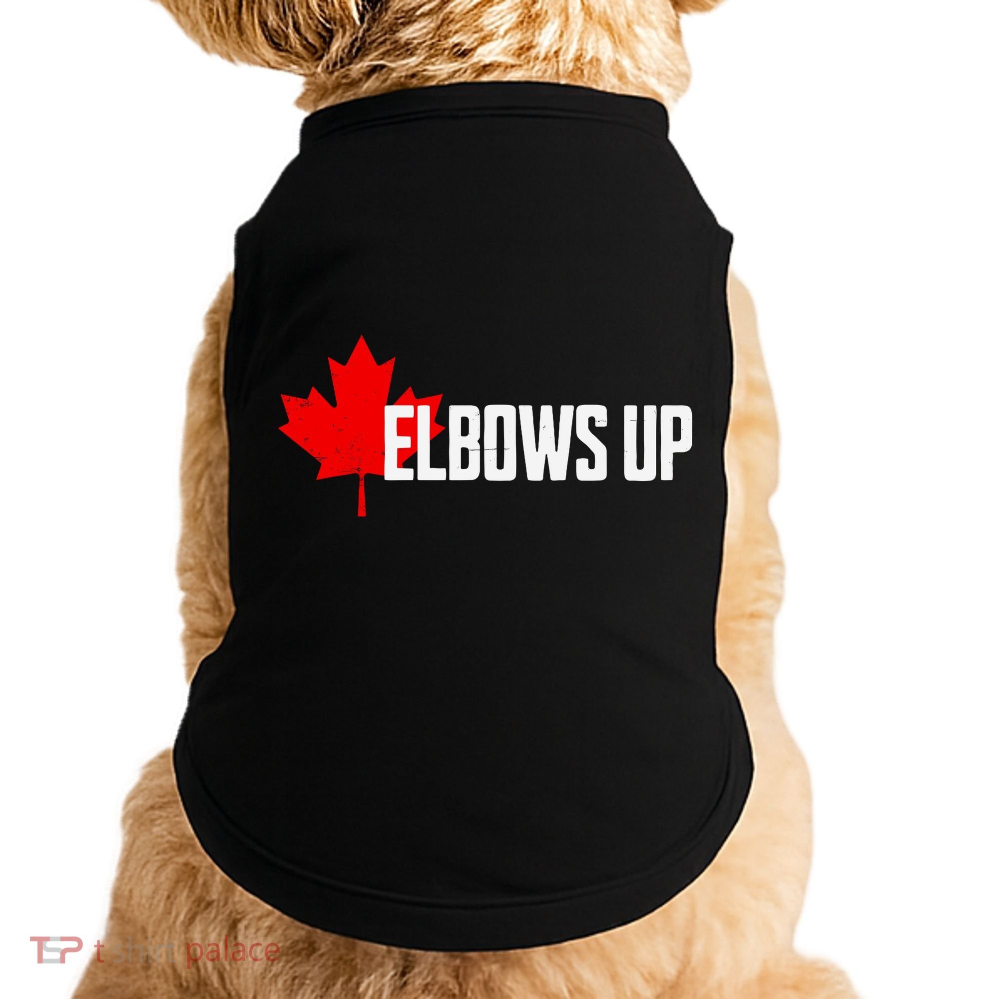 Elbows Up Canada True North Strong And Free Proud Canadian Doggie Tank
