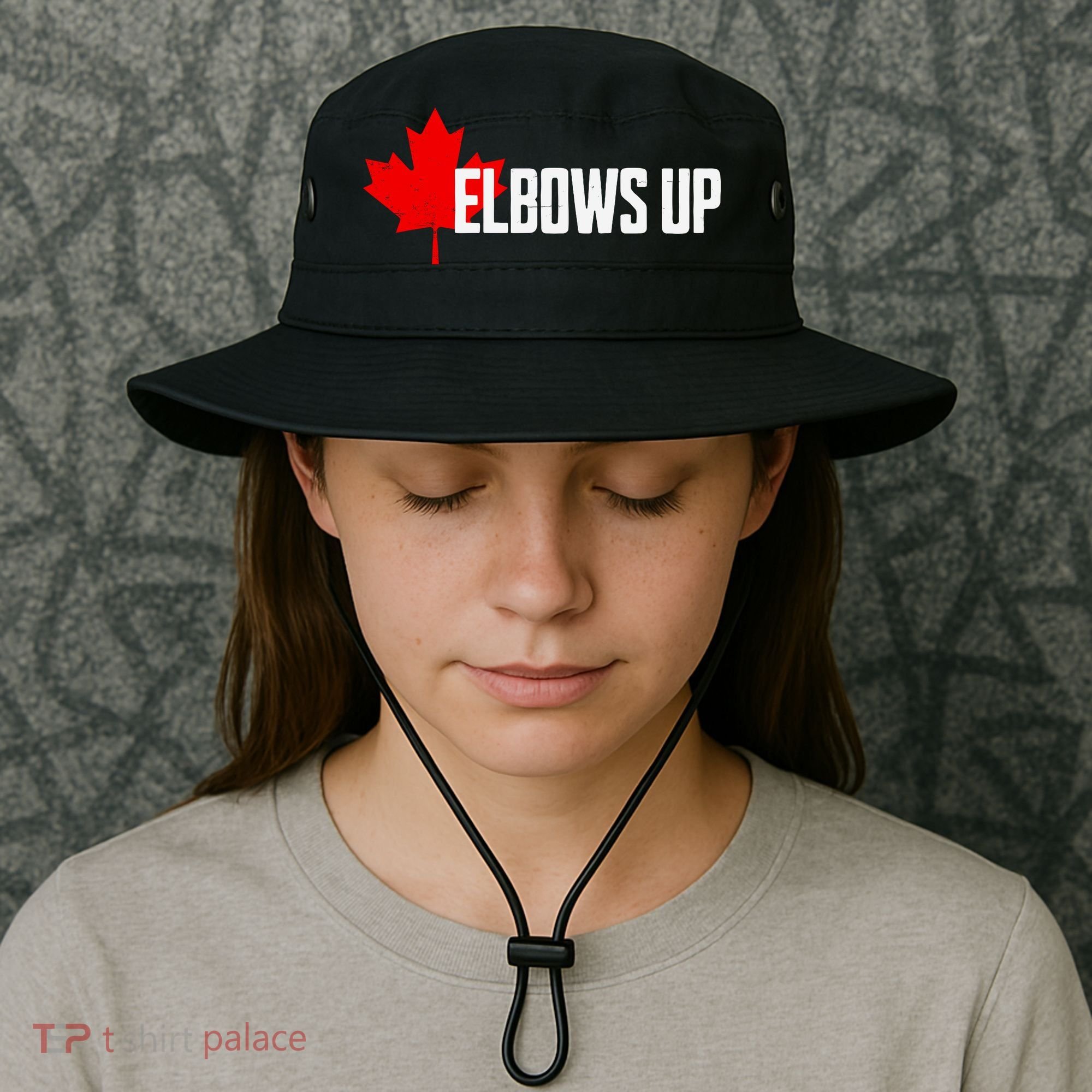 Elbows Up Canada True North Strong And Free Proud Canadian Bucket Hat