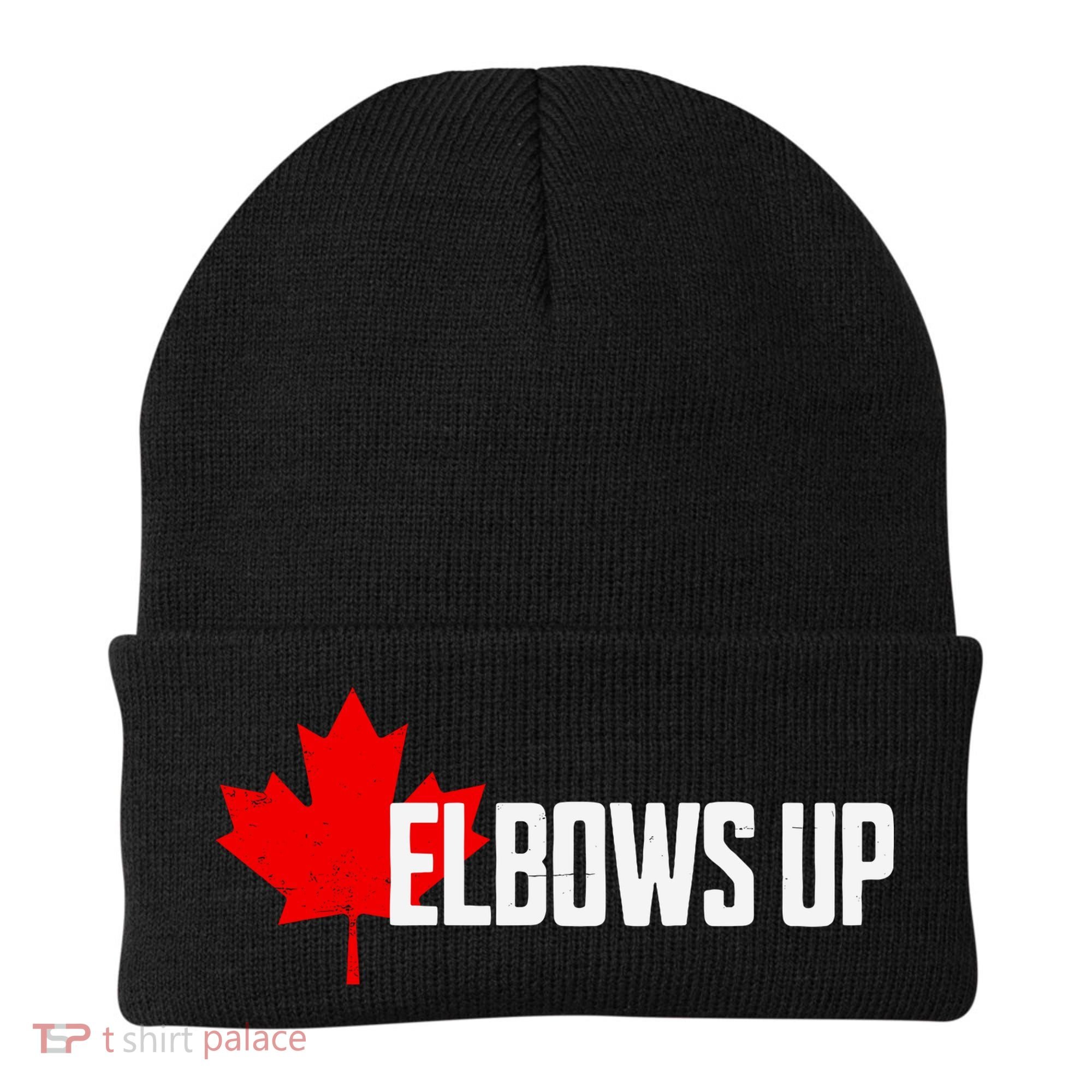 Elbows Up Canada True North Strong And Free Proud Canadian Beanie