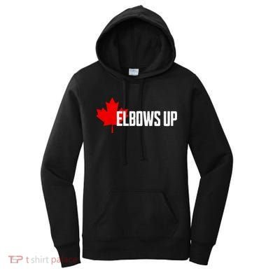Elbows Up Canada True North Strong And Free Proud Canadian Women's Hoodie