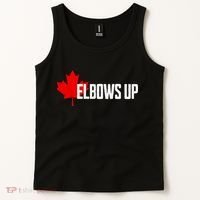 Elbows Up Canada True North Strong And Free Proud Canadian Tank Top thumb 2