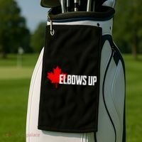 Elbows Up Canada True North Strong And Free Proud Canadian Golf Towel thumb 2