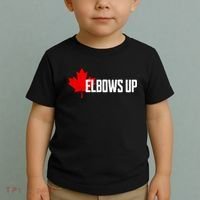 Elbows Up Canada True North Strong And Free Proud Canadian Toddler T-Shirt thumb 2