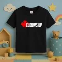 Elbows Up Canada True North Strong And Free Proud Canadian Toddler T-Shirt thumb 3