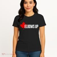 Elbows Up Canada True North Strong And Free Proud Canadian Women's T-Shirt thumb 4
