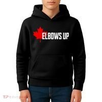 Elbows Up Canada True North Strong And Free Proud Canadian Kids Hoodie thumb 4