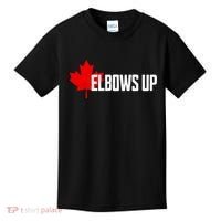 Elbows Up Canada True North Strong And Free Proud Canadian Kids T-Shirt thumb 0