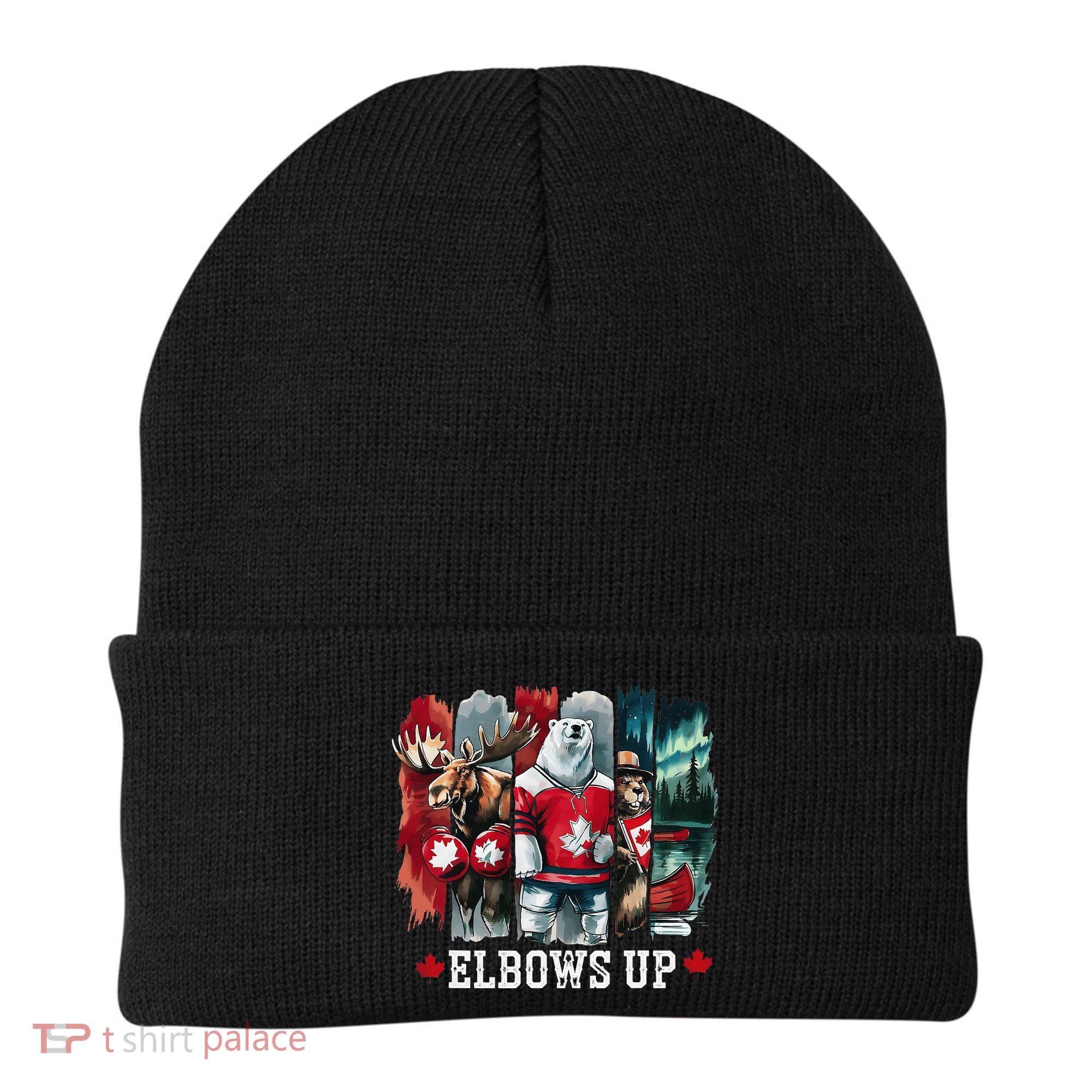 Elbows Up Canada Est 1867 Proud Canadian Strong Canada Beanie