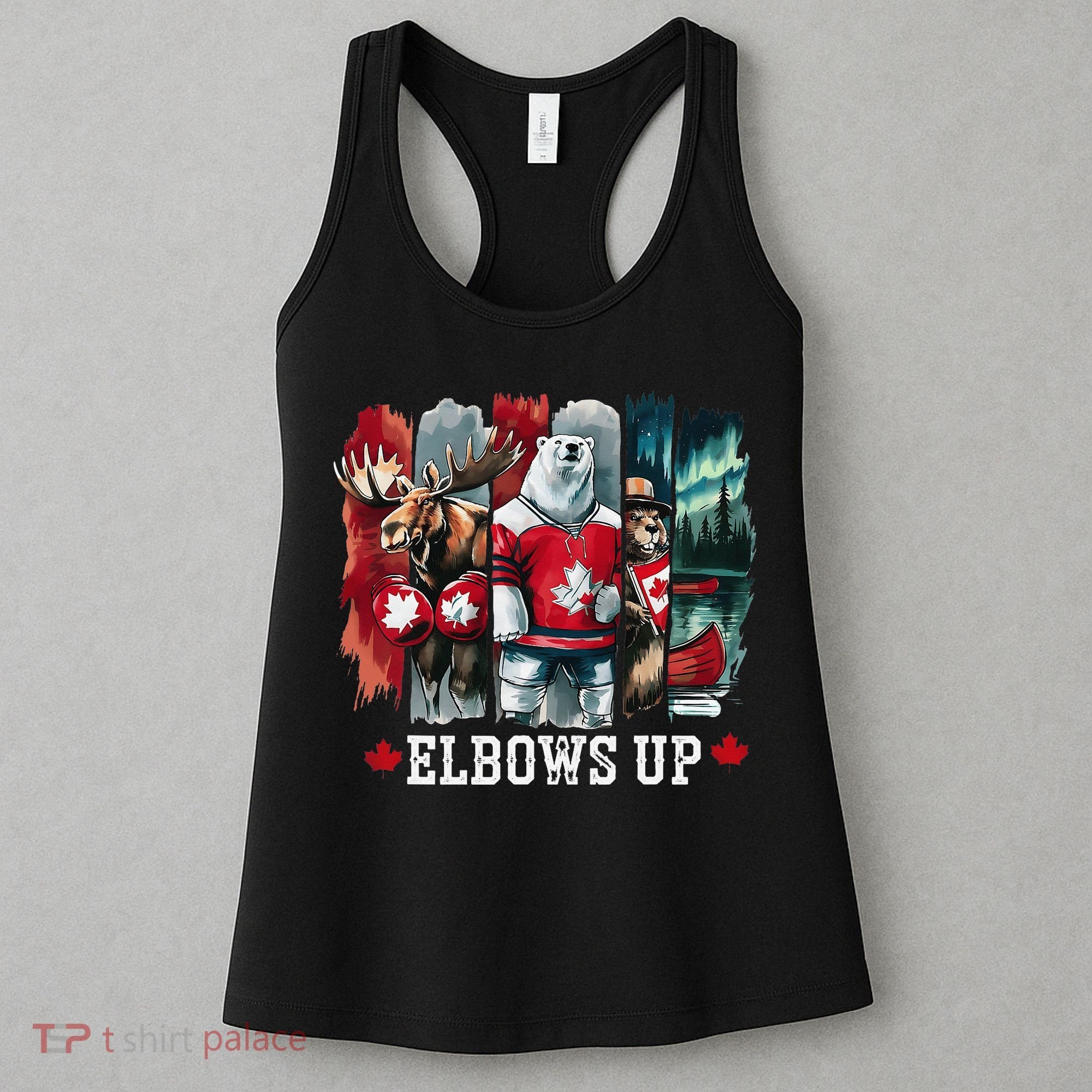 Elbows Up Canada Est 1867 Proud Canadian Strong Canada Women's Tank Top