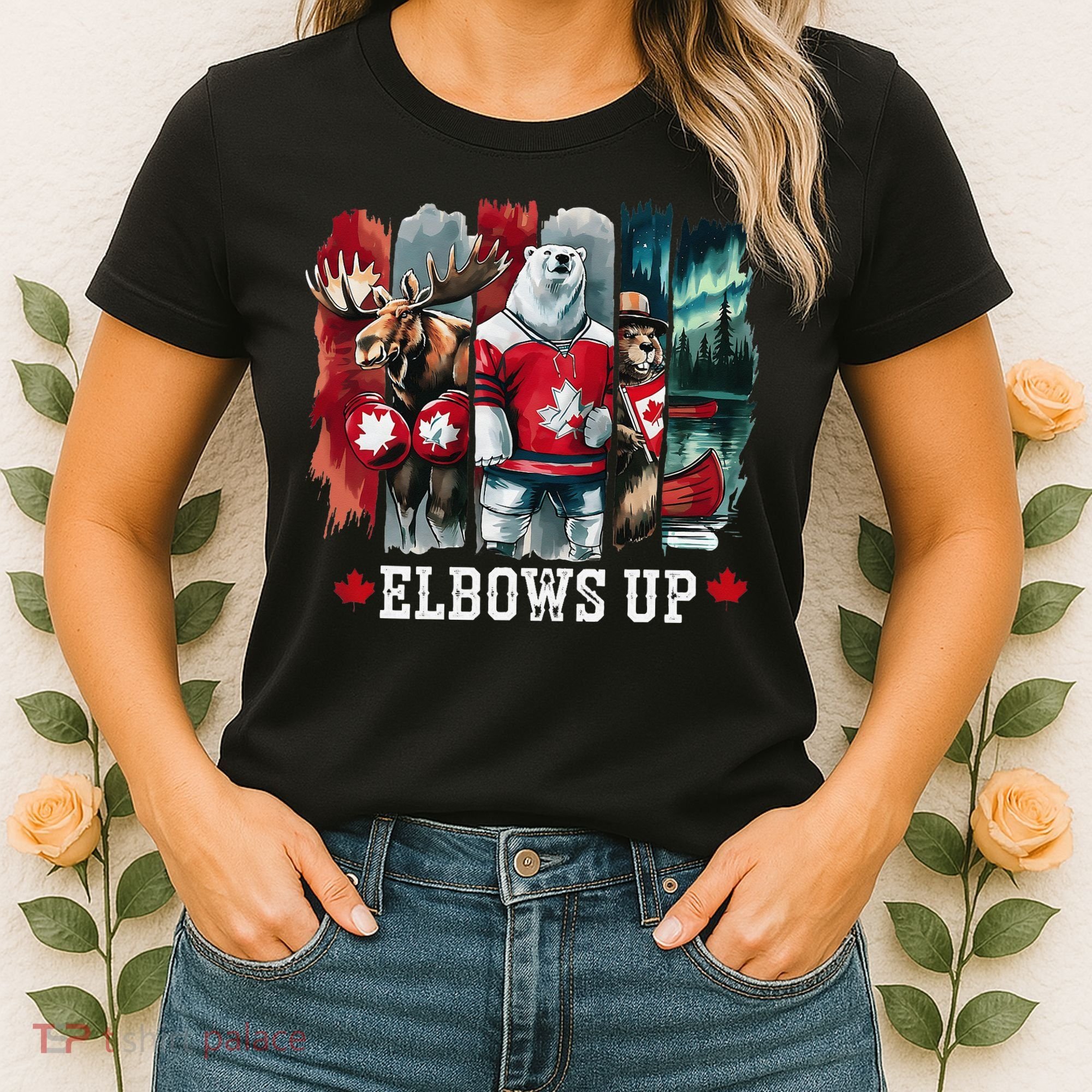 Elbows Up Canada Est 1867 Proud Canadian Strong Canada Women's T-Shirt