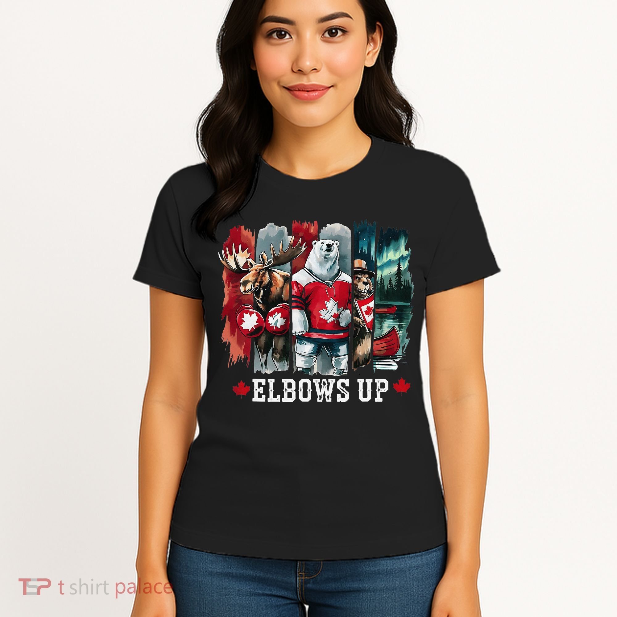 Elbows Up Canada Est 1867 Proud Canadian Strong Canada Women's T-Shirt