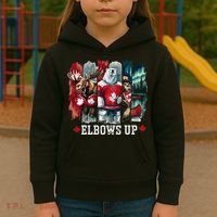 Elbows Up Canada Est 1867 Proud Canadian Strong Canada Kids Hoodie thumb 3