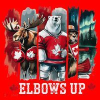 Elbows Up Canada Est 1867 Proud Canadian Strong Canada Santa Hat thumb 1
