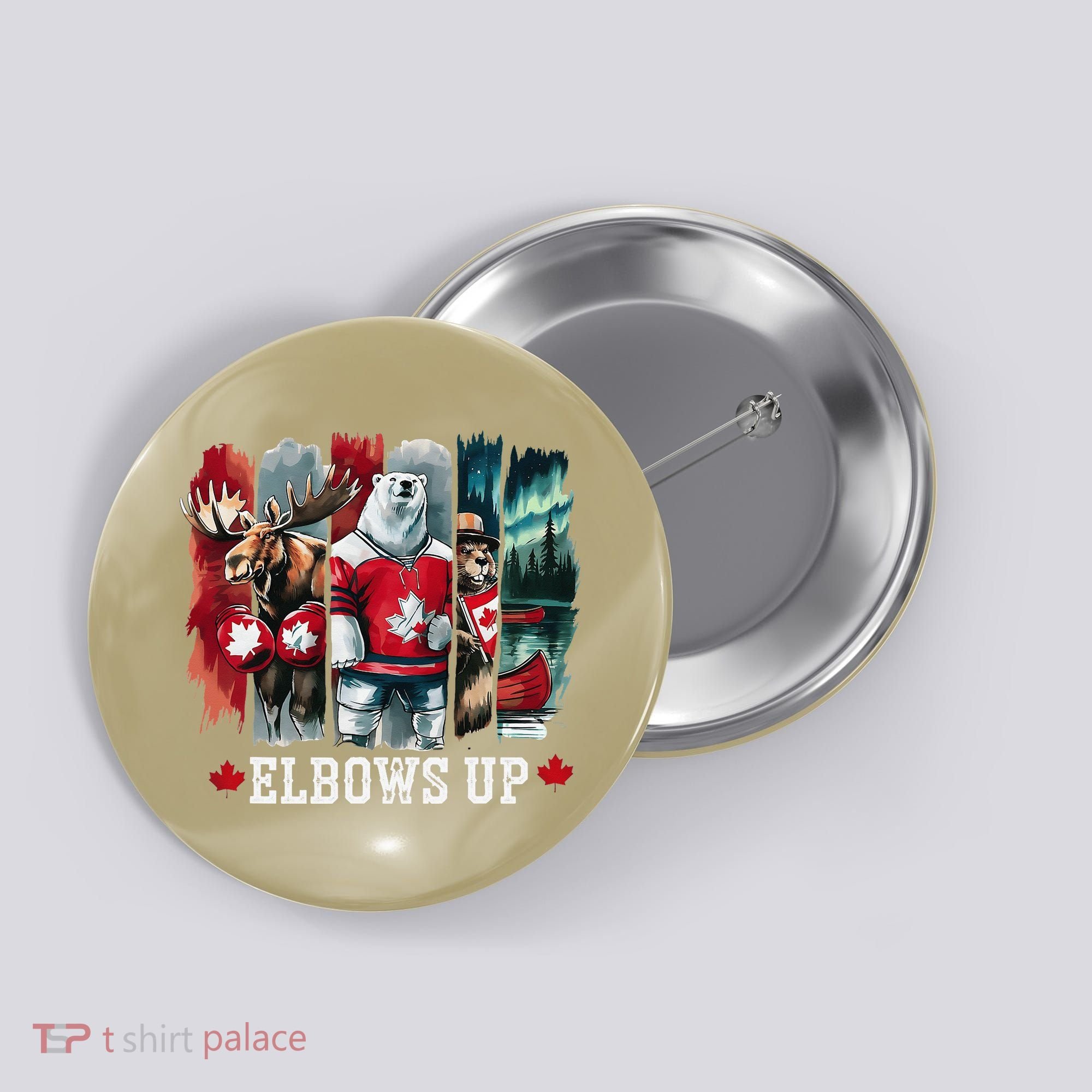 Elbows Up Canada Est 1867 Proud Canadian Strong Canada Button
