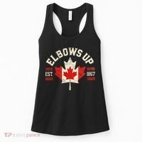 Elbows Up Canada Est 1867 Canadian Strong Canada Women's Tank Top thumb 0