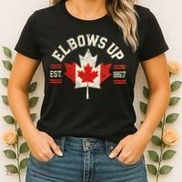 Elbows Up Canada Est 1867 Canadian Strong Canada Women's T-Shirt thumb 2