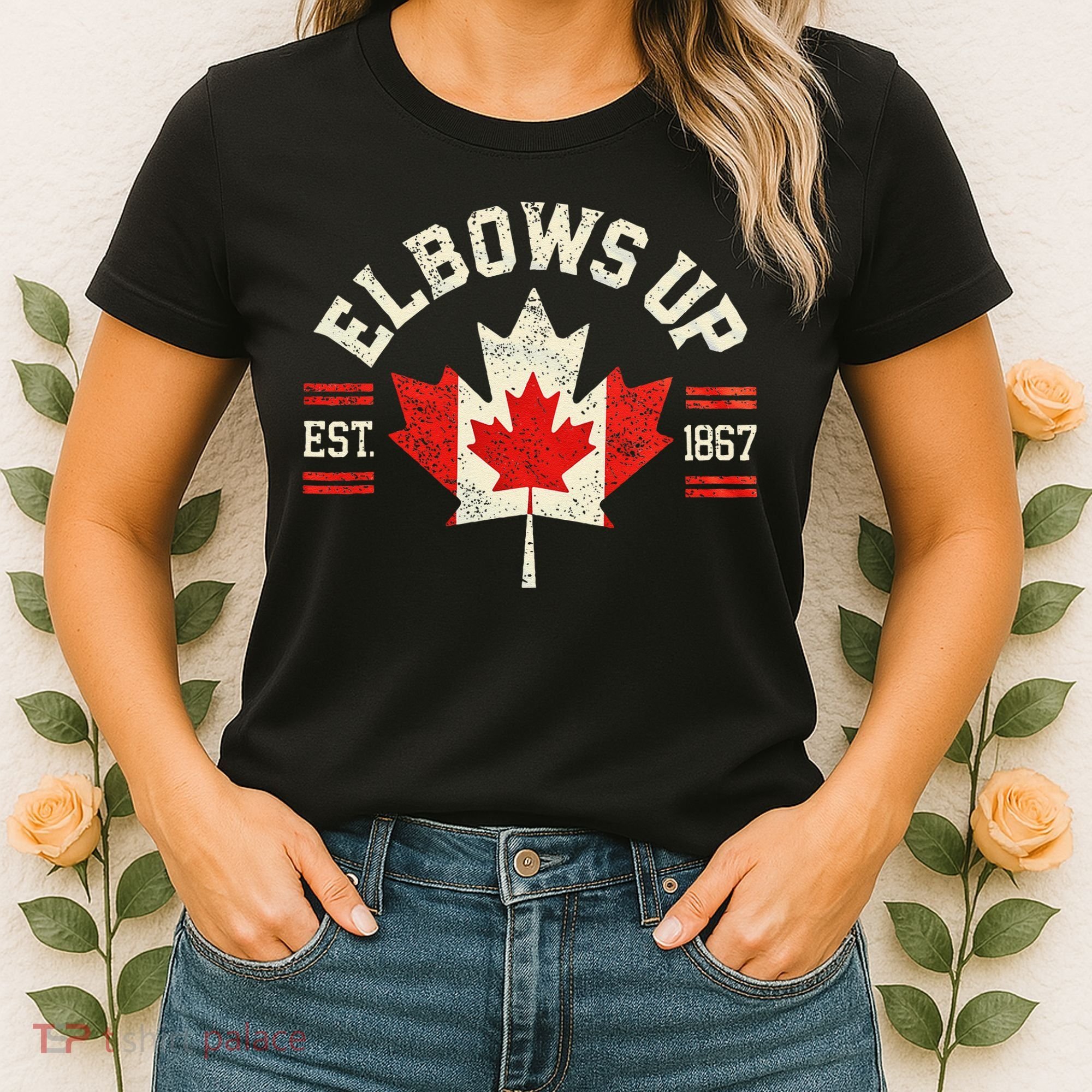 Elbows Up Canada Est 1867 Canadian Strong Canada Women's T-Shirt