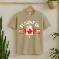 Elbows Up Canada Est 1867 Canadian Strong Canada T-Shirt thumb 2