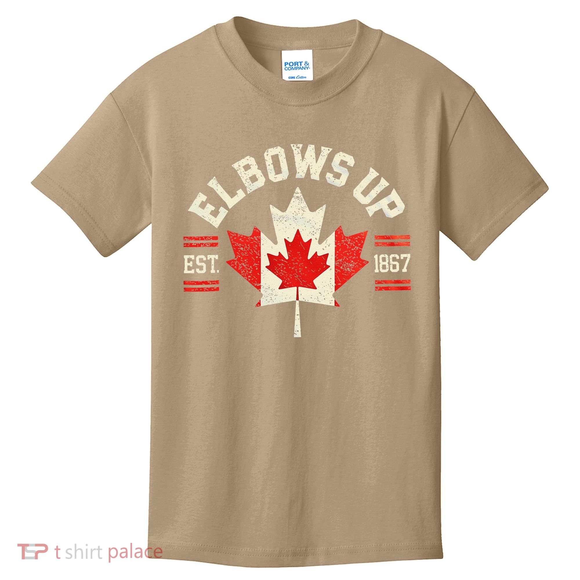 Elbows Up Canada Est 1867 Canadian Strong Canada Kids T-Shirt