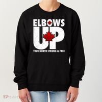 Elbows Up Canada True North Strong and Free Women's Sweatshirt thumb 0