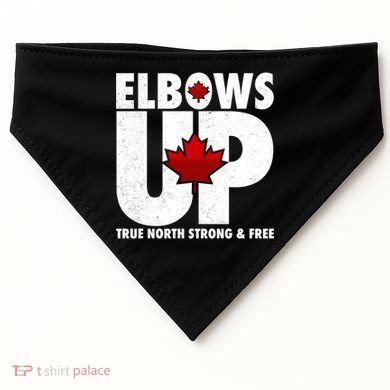 Elbows Up Canada True North Strong and Free USA-Made Doggie Bandana